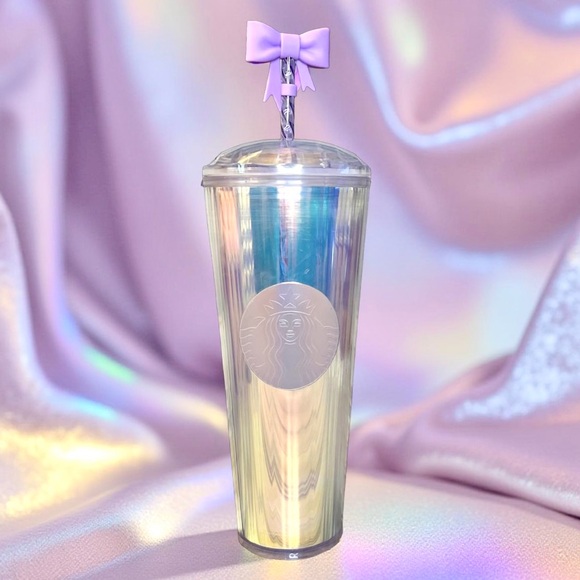 Starbucks Other - Starbucks Iridescent Tumbler with Lavender Bow